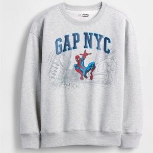 GAP Gray NYC Spider-kids Crewneck Sweater Size XXL